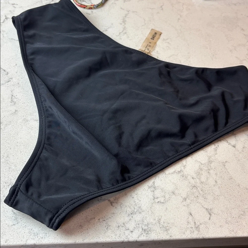 Bikini bundle Shein Amazon, floral, brown, black mix & match EUC